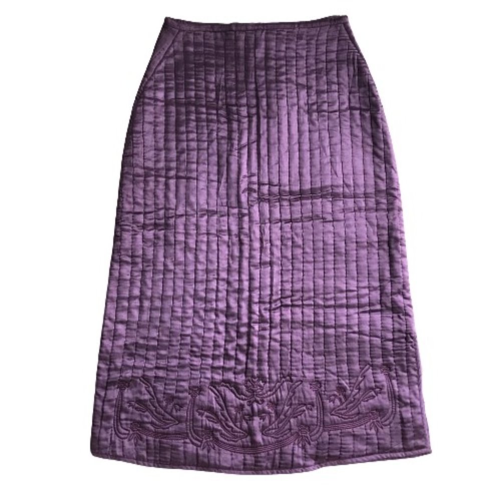Vintage April Cornell Embroidered Quilted Skirt